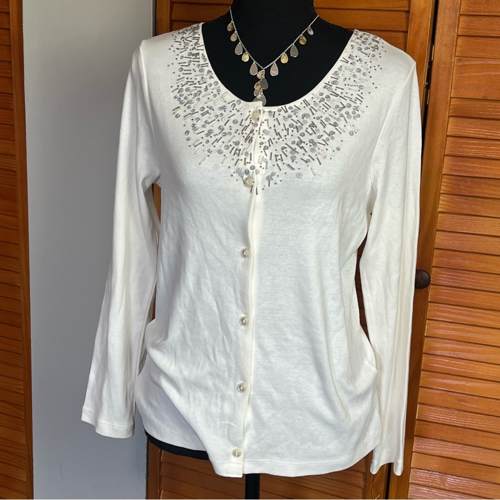 Rafaella White Cardigan